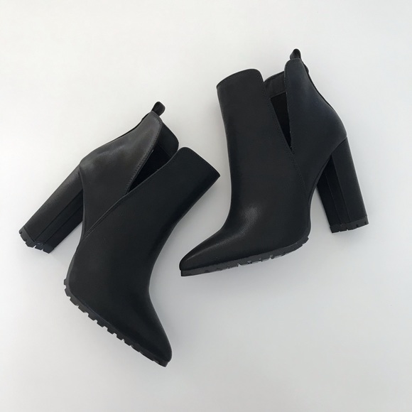 5⭐️ /HARLEY/ Black Block High Heel Booties - Picture 2 of 6